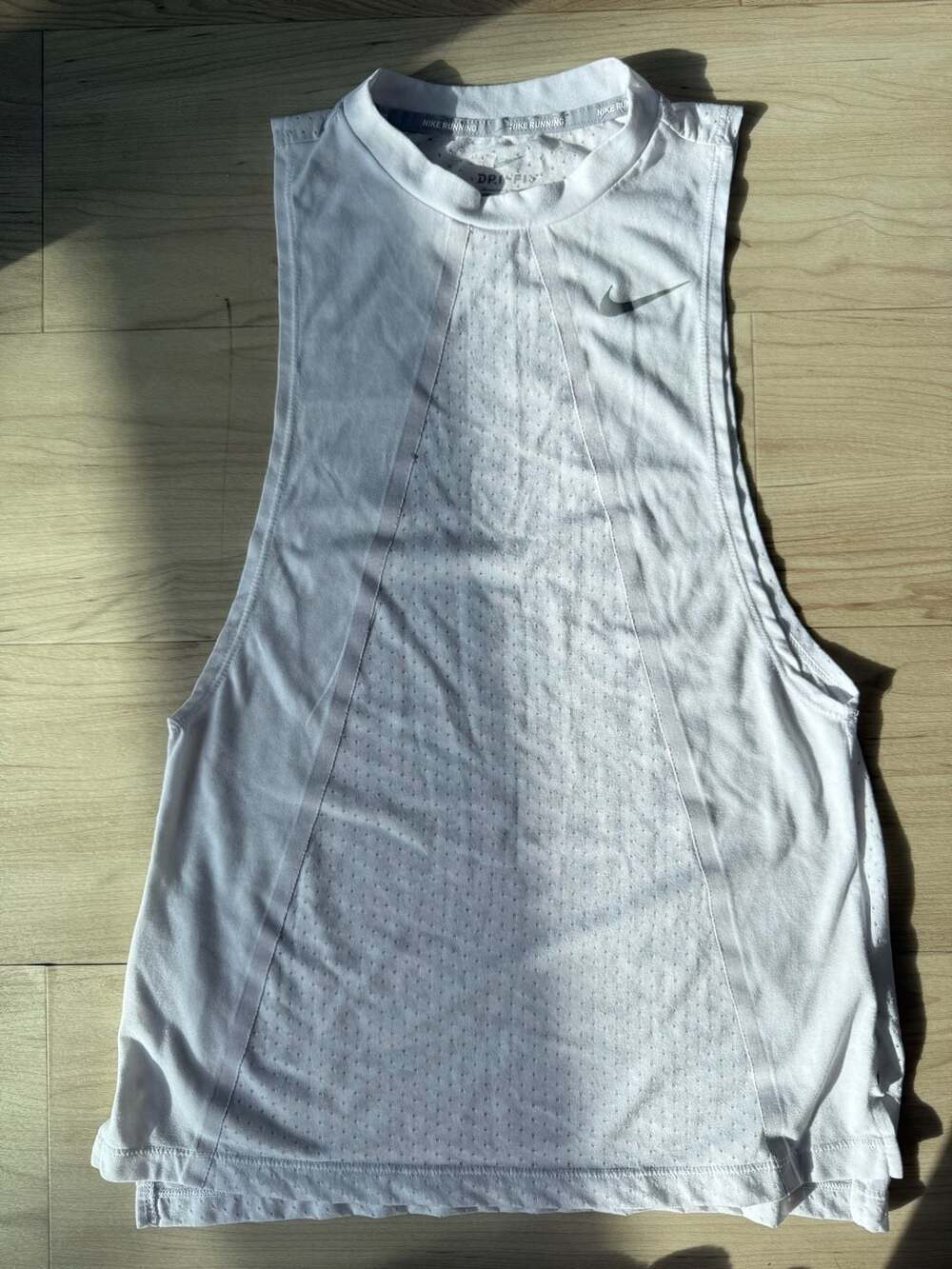 Nike Running Dri-FIT Miler Breathe Muscle Tank Top White